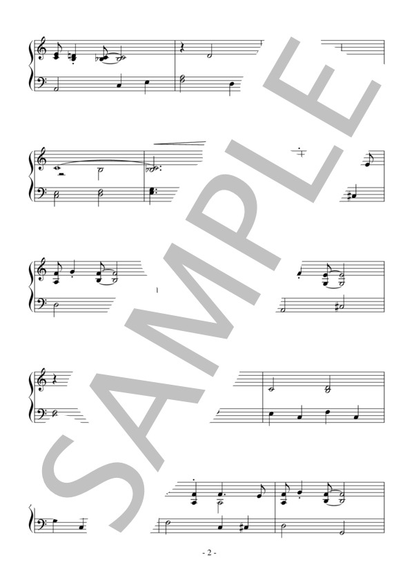 Down By the Riverside Jazz Ver.(初級）：ゴスペル (Traditional) / ピアノソロ 初級 - サンプル譜面 2/4