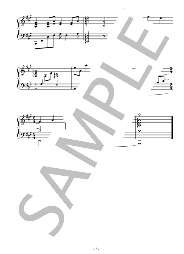 Days in the Sun(中級）：ディズニー映画「美女と野獣」(2017)OST (アラン・メンケン) / ピアノソロ 中級 - サンプル譜面 5/5