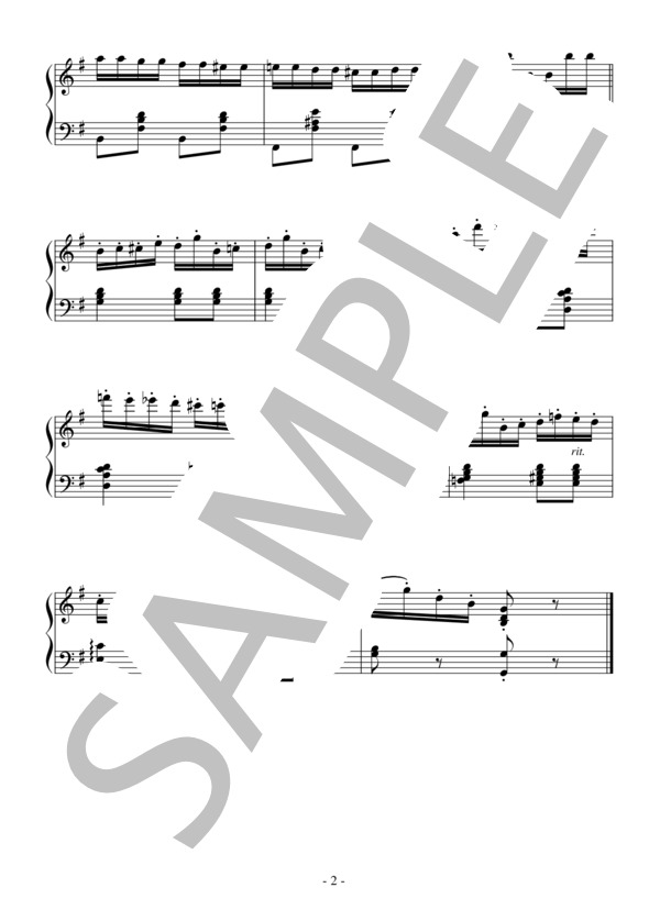 バレエ「ジゼル」ペザントPDDより女性Va.(中級）：ブルグミュラー (ヨハン・フリートリッヒ・フランツ・ブルグミュラー) / ピアノソロ 中級 - サンプル譜面 2/2