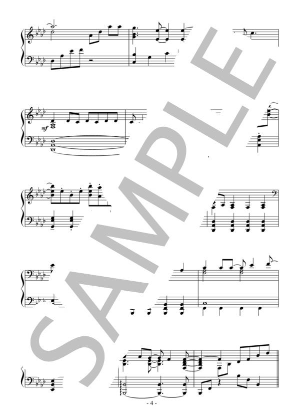 Let It Go(中～上級）：映画「アナと雪の女王」OST (ディズニー) / ピアノソロ 中〜上級 - サンプル譜面 4/5