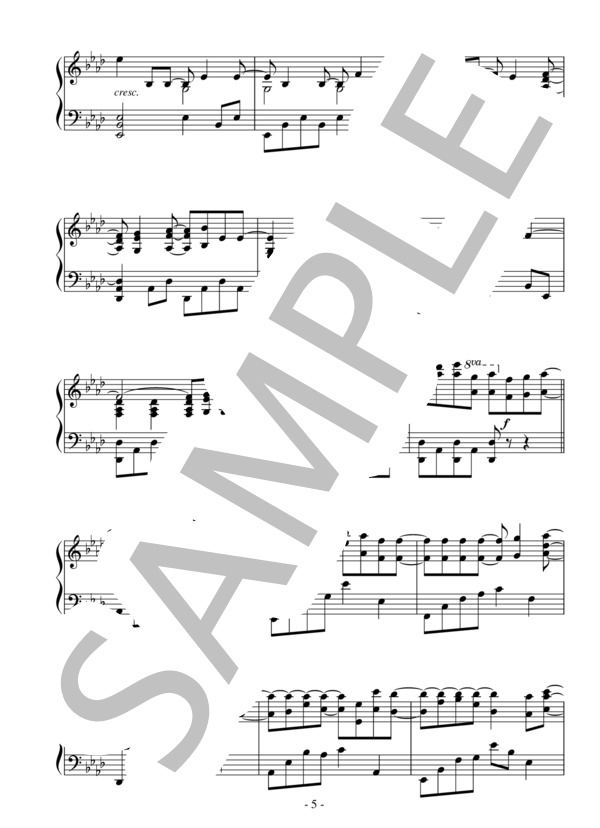 Let It Go(中～上級）：映画「アナと雪の女王」OST (ディズニー) / ピアノソロ 中〜上級 - サンプル譜面 5/5