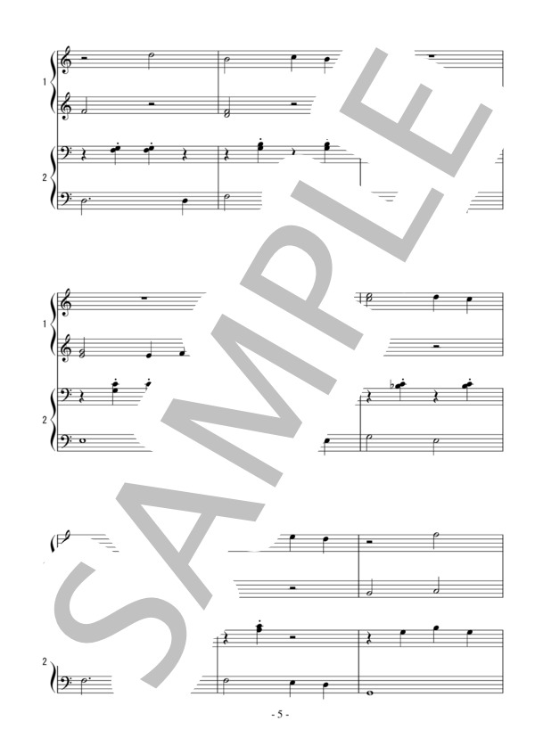 It's a Small World(初級 連弾）：ディズニー / ピアノ連弾 初級 - サンプル譜面 5/5