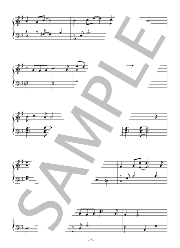 If I Never Knew You(初級）：ディズニー映画「ポカホンタス」OST / ピアノソロ 初級 - サンプル譜面 2/5