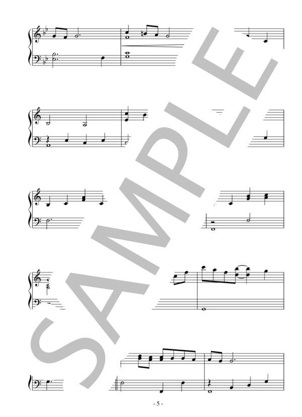 If I Never Knew You(初級）：ディズニー映画「ポカホンタス」OST / ピアノソロ 初級 - サンプル譜面 5/5