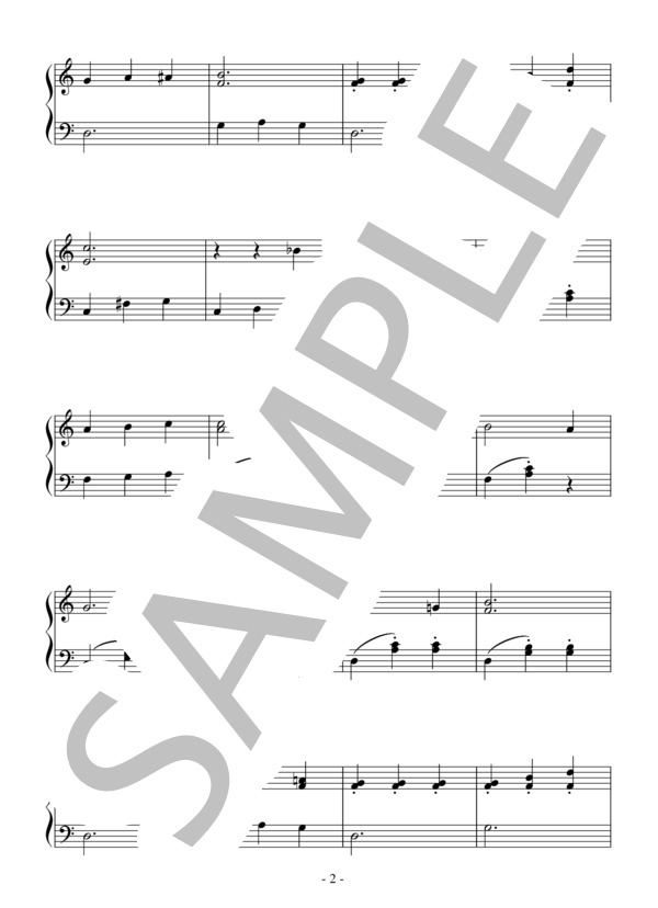 笑うのが大好き（初級）：ディズニー映画「メリー・ポピンズ」OST / ピアノソロ 初級 - サンプル譜面 2/5