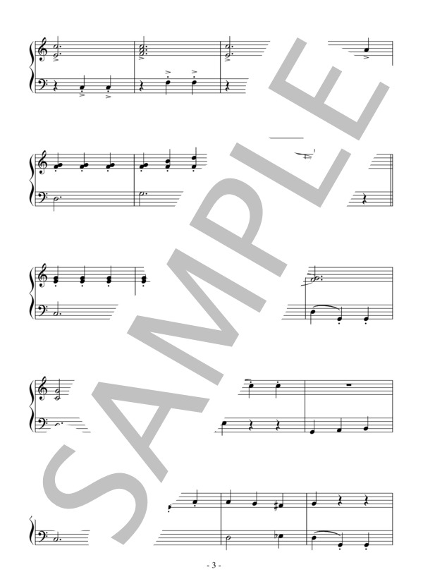 笑うのが大好き（初級）：ディズニー映画「メリー・ポピンズ」OST / ピアノソロ 初級 - サンプル譜面 3/5