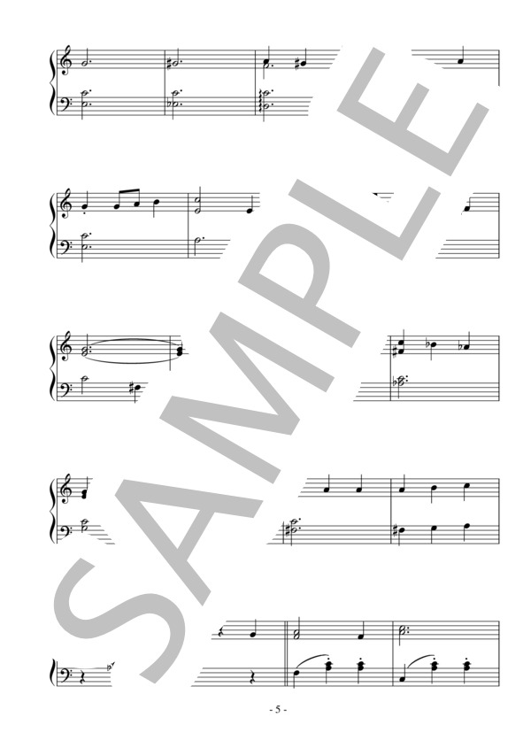 笑うのが大好き（初級）：ディズニー映画「メリー・ポピンズ」OST / ピアノソロ 初級 - サンプル譜面 5/5