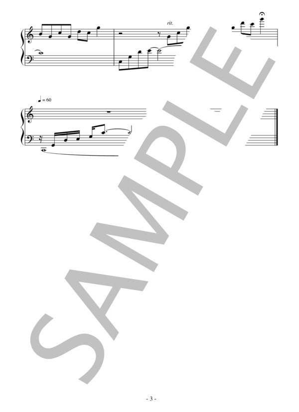 紅花（中級）：ジブリ映画「おもひでぽろぽろ」OST (星 勝) / ピアノソロ 中級 - サンプル譜面 3/3