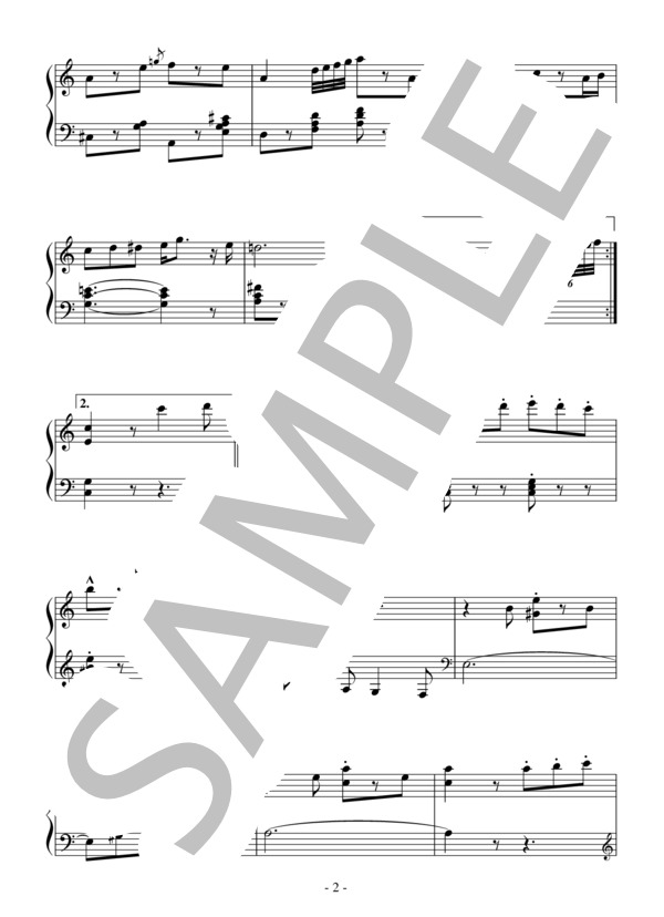 口笛吹きと犬（中級）：プライヤー (Arthur  Pryor) / ピアノソロ 中級 - サンプル譜面 2/5