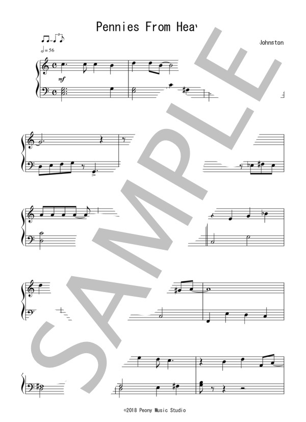 楽譜】Pennies from Heaven 入門 ：ジャズ / Arthur Johnston