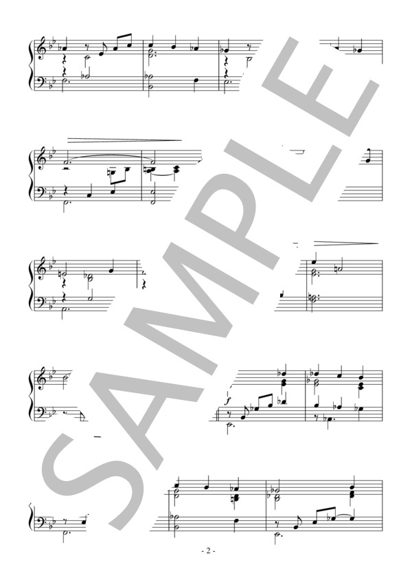 True Love(初～中級）：コール・ポーター / ピアノソロ 初〜中級 - サンプル譜面 2/3