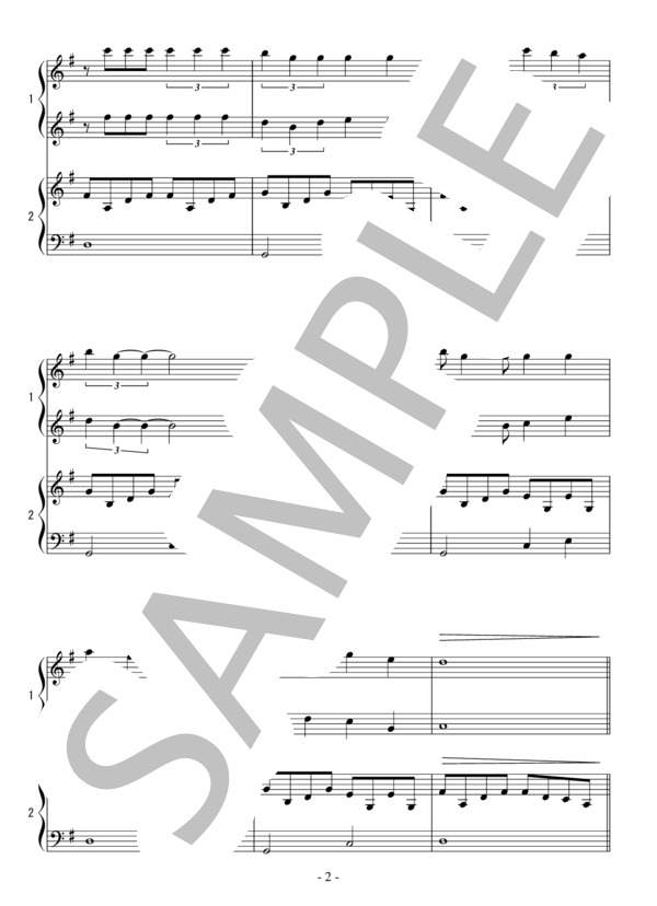 ラ・バンバ（中級 連弾）：ラテン (Traditional) / ピアノ連弾 中級 - サンプル譜面 2/5