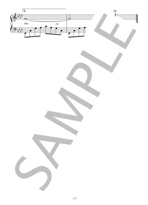 おもいでの夏（中級）：映画「おもいでの夏」OST (ミシェル・ジャン・ルグラン) / ピアノソロ 中級 - サンプル譜面 3/3