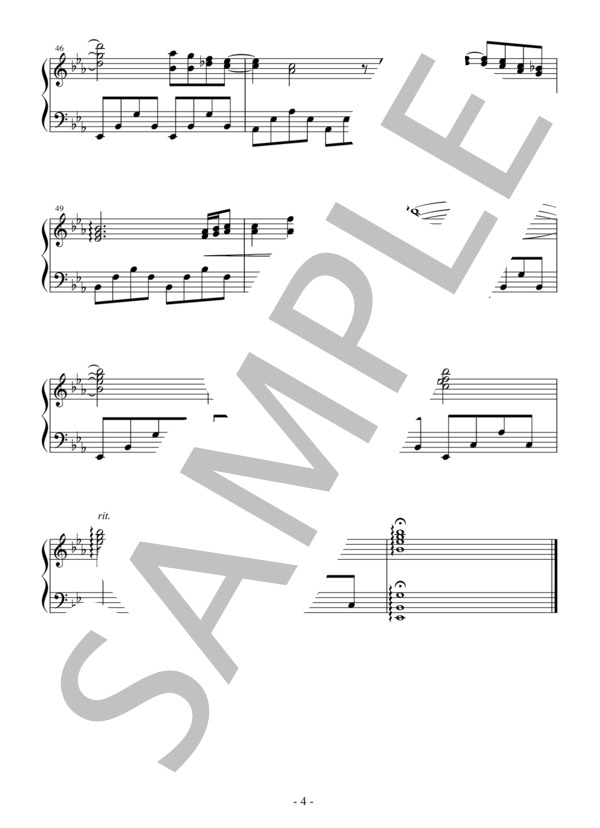 Melody Fair(中級）：映画「小さな恋のメロディ」OST (THE BEE GEES) / ピアノソロ 中級 - サンプル譜面 4/4