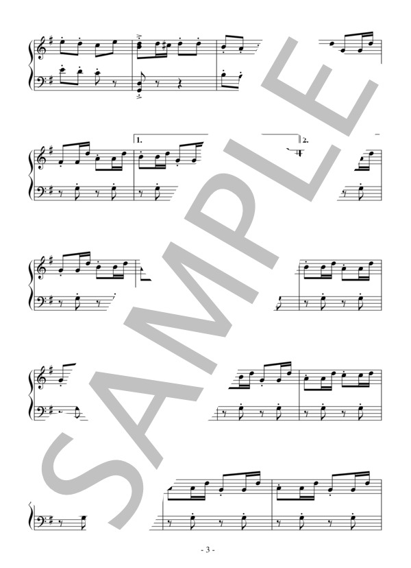 バレエ「くるみ割り人形」よりトレパーク（初～中級）：チャイコフスキー (ピョートル・イリイチ・チャイコフスキー) / ピアノソロ 初〜中級 - サンプル譜面 3/4