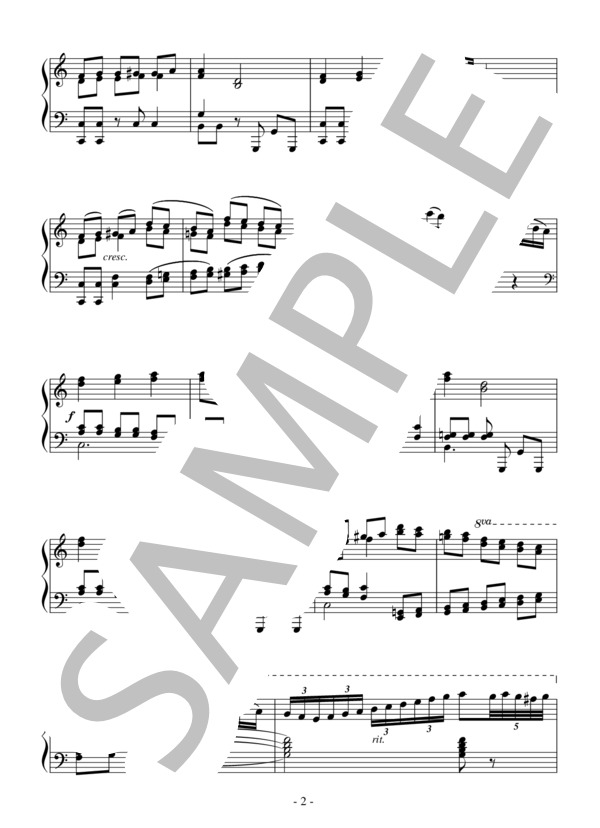 バレエ「くるみ割り人形」より情景～冬の松林（初級）：チャイコフスキー (ピョートル・イリイチ・チャイコフスキー) / ピアノソロ 初級 - サンプル譜面 2/3