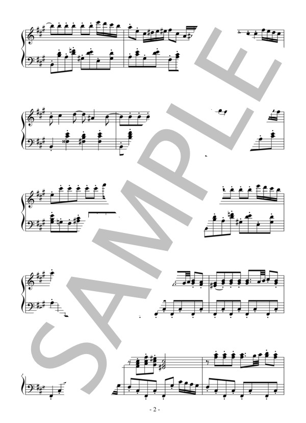 バレエ「白鳥の湖」より小さな白鳥の踊り（中級）：チャイコフスキー (ピョートル・イリイチ・チャイコフスキー) / ピアノソロ 中級 - サンプル譜面 2/3