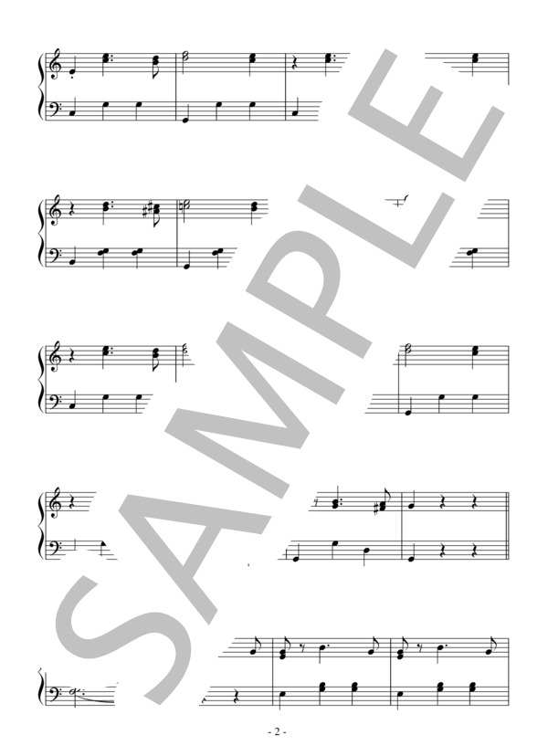 バレエ「白鳥の湖」よりワルツ（初級）：チャイコフスキー (ピョートル・イリイチ・チャイコフスキー) / ピアノソロ 初級 - サンプル譜面 2/4