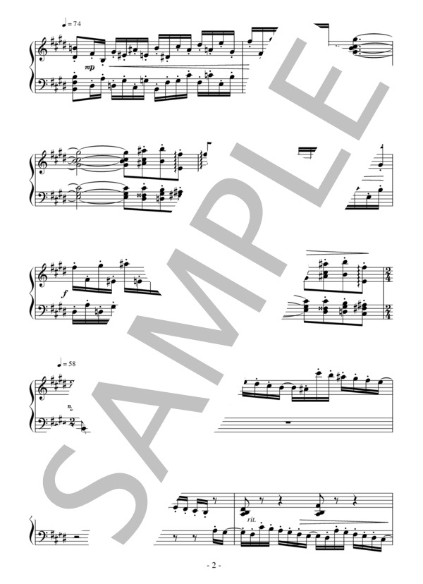 バレエ「白鳥の湖」より黒鳥のVa.(中級）：チャイコフスキー (ピョートル・イリイチ・チャイコフスキー) / ピアノソロ 中級 - サンプル譜面 2/4