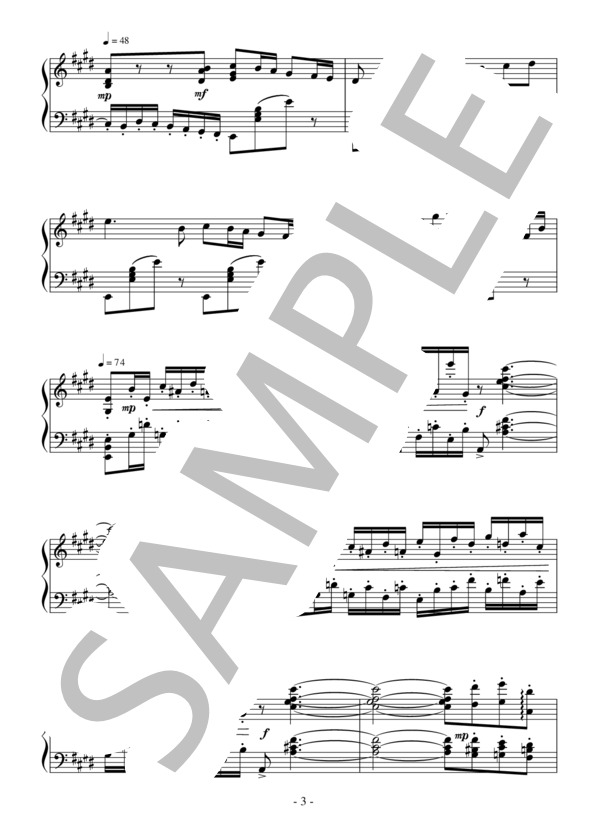 バレエ「白鳥の湖」より黒鳥のVa.(中級）：チャイコフスキー (ピョートル・イリイチ・チャイコフスキー) / ピアノソロ 中級 - サンプル譜面 3/4