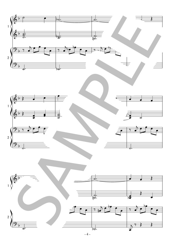 バレエ「眠れる森の美女」プロローグより踊りの情景（初級 連弾）：チャイコフスキー (ピョートル・イリイチ・チャイコフスキー) / ピアノ連弾 初級 - サンプル譜面 4/5