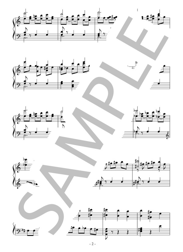 バレエ「眠れる森の美女」プロローグよりリラの精のVa.(中級）：チャイコフスキー (ピョートル・イリイチ・チャイコフスキー) / ピアノソロ 中級 - サンプル譜面 2/3