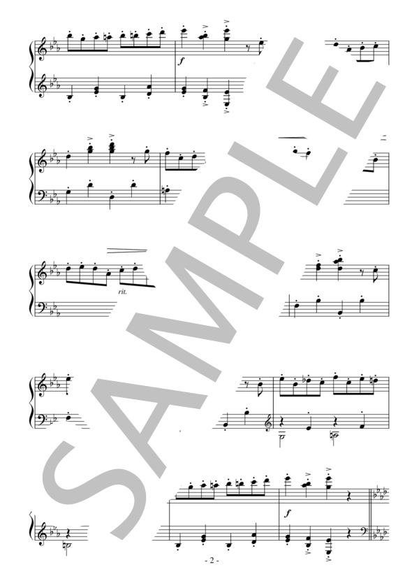 バレエ「シルヴィア」よりピチカート（初～中級）：ドリーブ (クレマン・フィリベール・レオ・ドリーブ) / ピアノソロ 初〜中級 - サンプル譜面 2/4