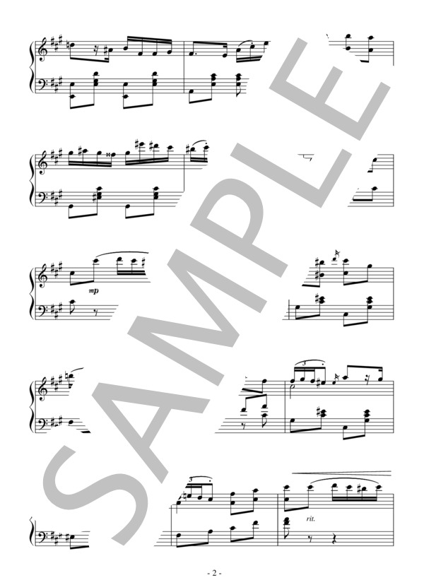 バレエ「ダイアナとアクティオン」よりダイアナのVa.(中級）：プーニ (チェーザレ・プーニ) / ピアノソロ 中級 - サンプル譜面 2/4