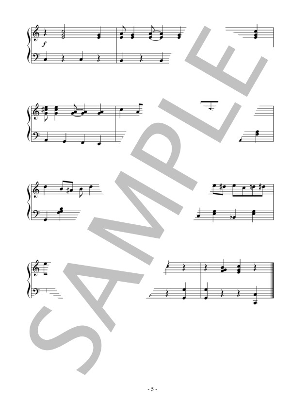 All That Jazz(初級）：映画「シカゴ」OST (ジョン・カンダー) / ピアノソロ 初級 - サンプル譜面 5/5