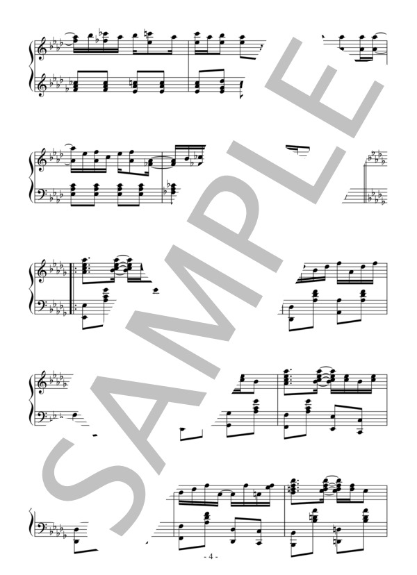 Maple Leaf Rag(中級 完コピ）：ジョプリン (スコット・ジョプリン) / ピアノソロ 中級 - サンプル譜面 4/5