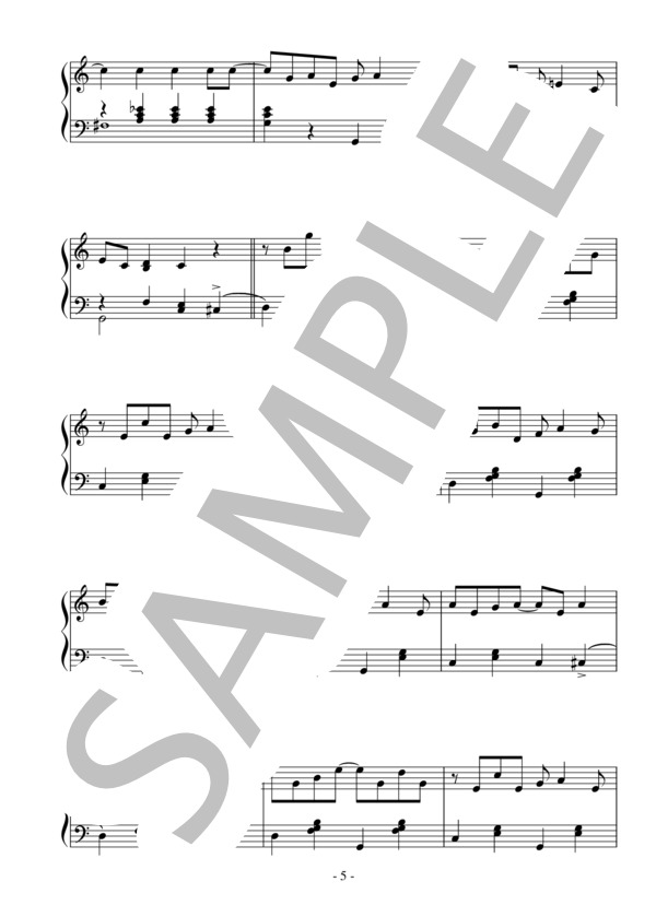 Maple Leaf Rag(初～中級）：ジョプリン (スコット・ジョプリン) / ピアノソロ 初〜中級 - サンプル譜面 5/5