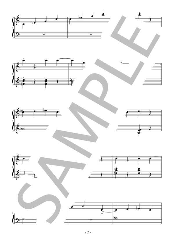 Maple Leaf Rag(入門）：ジョプリン (スコット・ジョプリン) / ピアノソロ 入門 - サンプル譜面 2/5