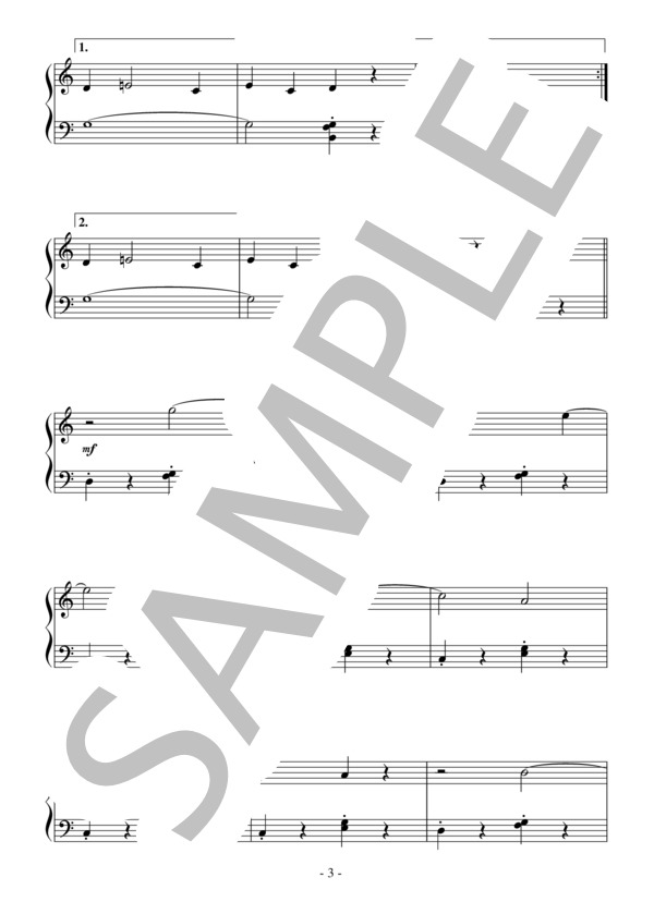 Maple Leaf Rag(入門）：ジョプリン (スコット・ジョプリン) / ピアノソロ 入門 - サンプル譜面 3/5