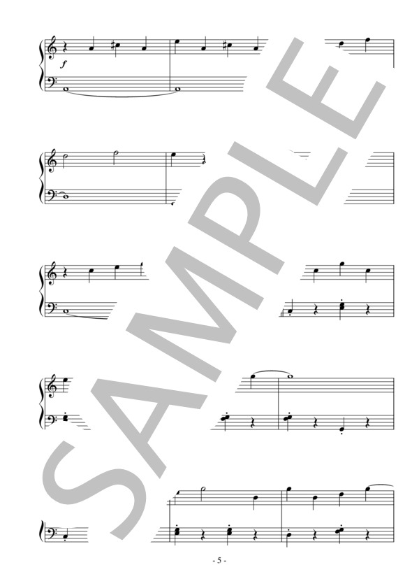 Maple Leaf Rag(入門）：ジョプリン (スコット・ジョプリン) / ピアノソロ 入門 - サンプル譜面 5/5