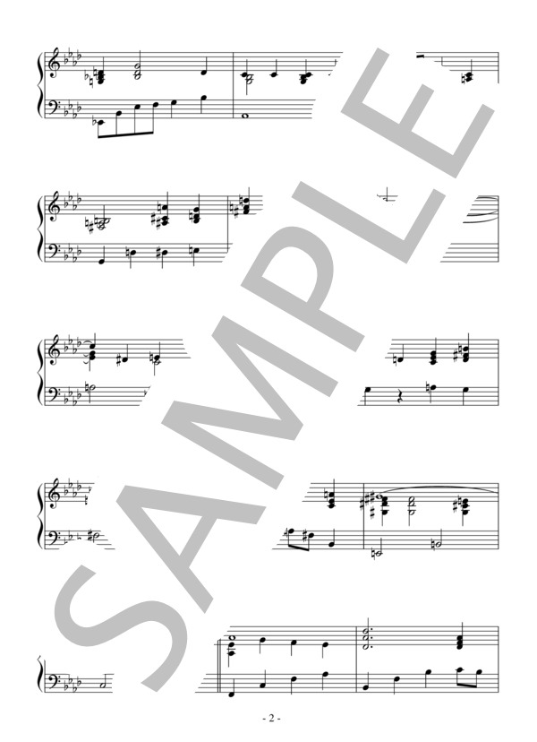 All the Things You are(初級）：ジャズ (ジェローム・カーン) / ピアノソロ 初級 - サンプル譜面 2/3