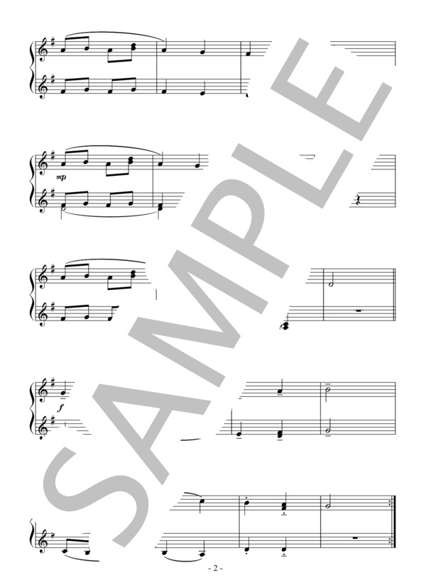 ブリキの兵隊の行進（初級）：グレチャニノフ (アレクサンドル・グレチャニノフ) / ピアノソロ 初級 - サンプル譜面 2/2