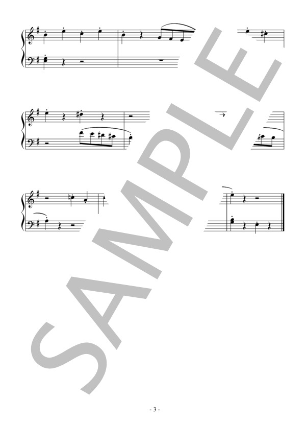 バレエ「くるみ割り人形」より金平糖の踊り（入門～初級）：チャイコフスキー (ピョートル・イリイチ・チャイコフスキー) / ピアノソロ 入門〜初級 - サンプル譜面 3/3