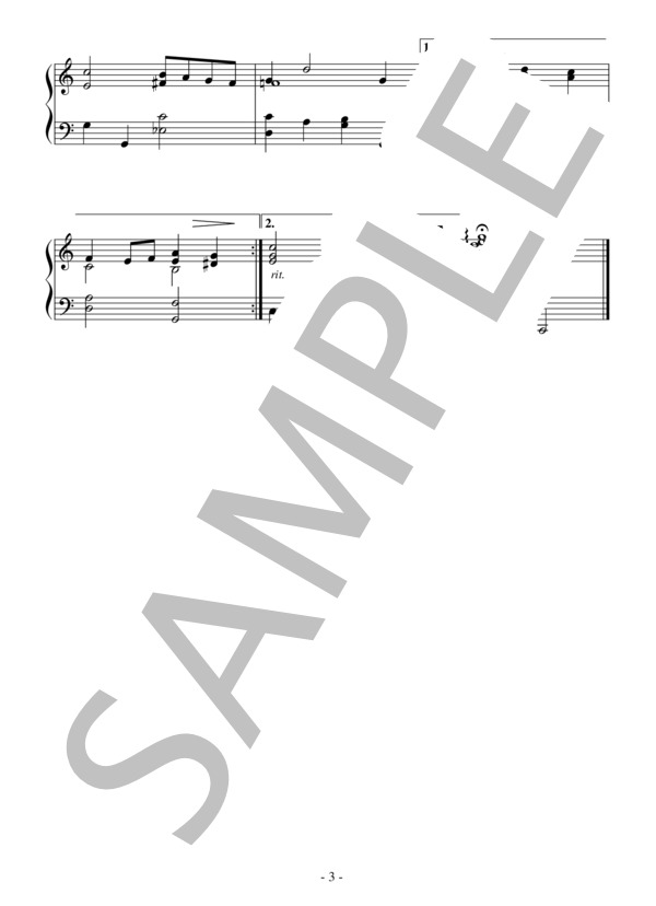 魅せられて（初級）：リチャード・ロジャース / ピアノソロ 初級 - サンプル譜面 3/3