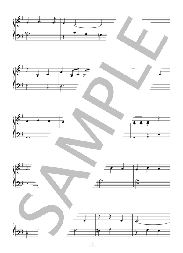 That's Amore(初級）：ディーン・マーティン (DEAN・マーティン) / ピアノソロ 初級 - サンプル譜面 2/4