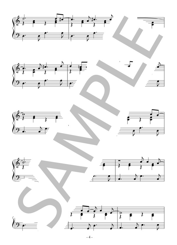 心の愛（初～中級）：スティービー・ワンダー (スティーヴィー・ワンダー) / ピアノソロ 初〜中級 - サンプル譜面 4/5