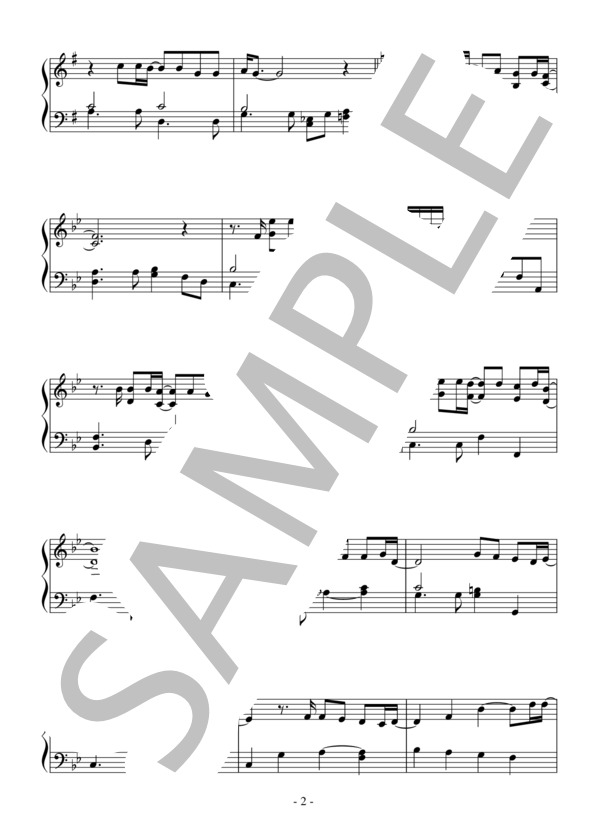 恋のアドバイス（初級）：ホイットニー・ヒューストン / ピアノソロ 初級 - サンプル譜面 2/5