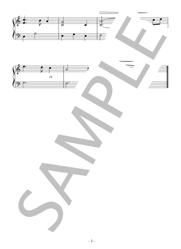 Fairytale(初級）：映画「シュレック」OST (ウィリアム ハリー・グレッグソン) / ピアノソロ 初級 - サンプル譜面 3/3