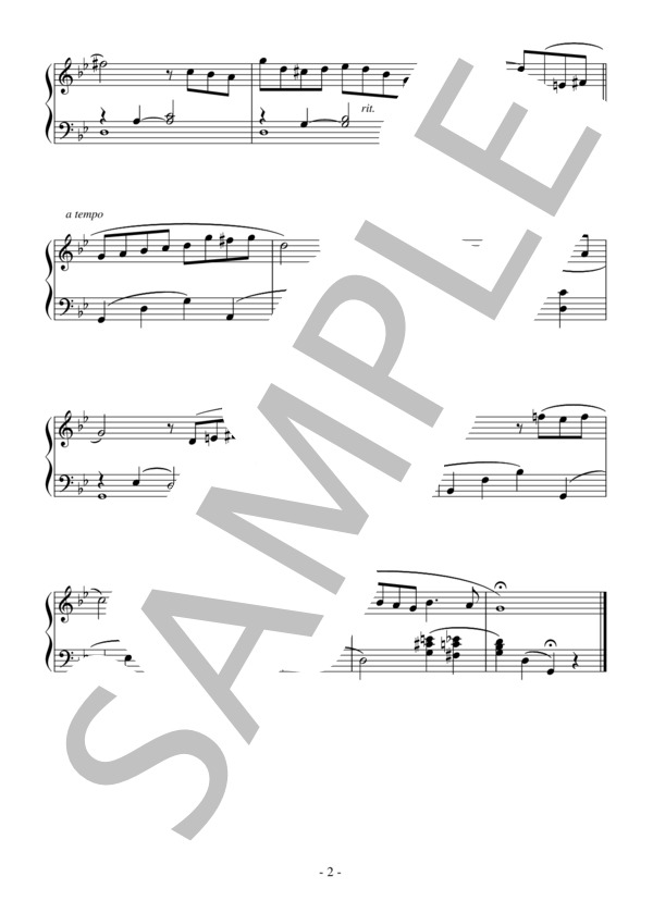 「四季」より舟歌（初級）：チャイコフスキー (ピョートル・イリイチ・チャイコフスキー) / ピアノソロ 初級 - サンプル譜面 2/2