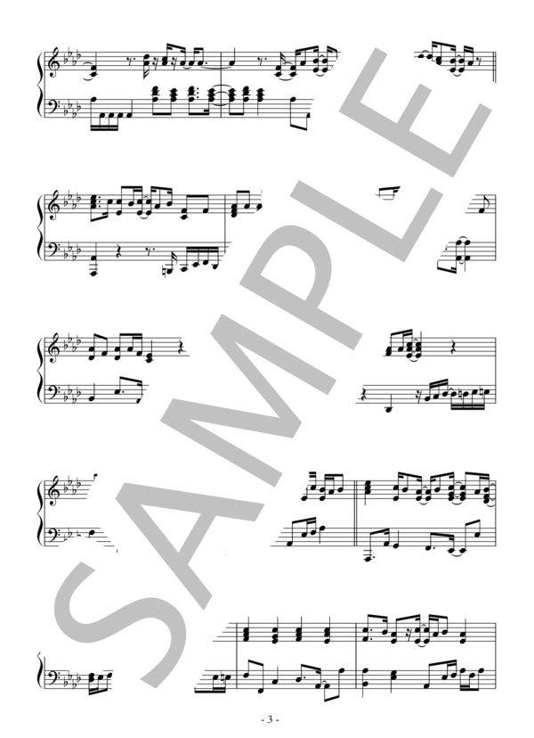 帰ってほしいの（中～上級）：ジャクソン5 (THE JACKSON FIVE) / ピアノソロ 中〜上級 - サンプル譜面 3/5