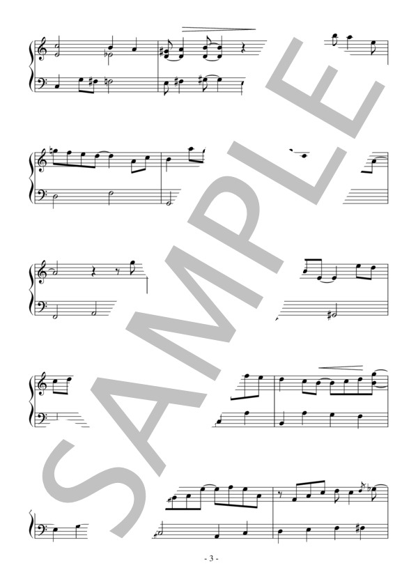 Fly Me to the Moon(初級）：ジャズ (ナット・キング・コール) / ピアノソロ 初級 - サンプル譜面 3/4