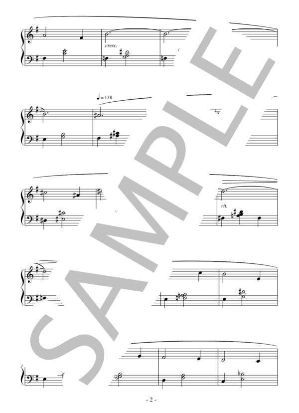 Autumn in Our Town(初級）：デイヴ・ブルーベック / ピアノソロ 初級 - サンプル譜面 2/3