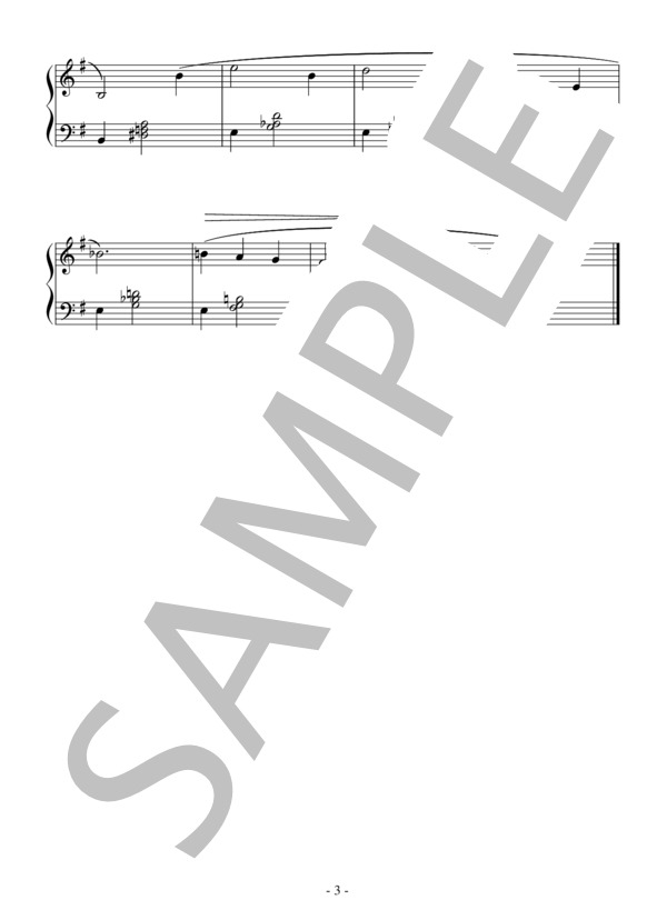 Autumn in Our Town(初級）：デイヴ・ブルーベック / ピアノソロ 初級 - サンプル譜面 3/3