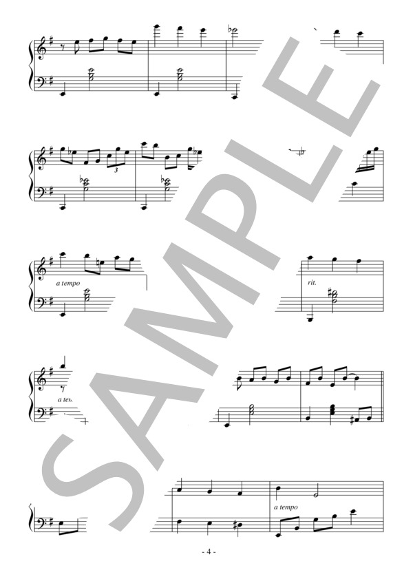 会長さんのワルツ（初～中級）：映画「SAYURI」OST (ジョン・ウィリアムズ) / ピアノソロ 初〜中級 - サンプル譜面 4/5