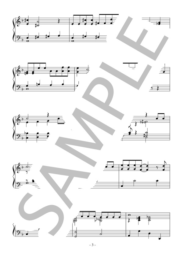 Winter Wonderland(初級）：クリスマスソング (フェリックス・バーナード) / ピアノソロ 初級 - サンプル譜面 3/4