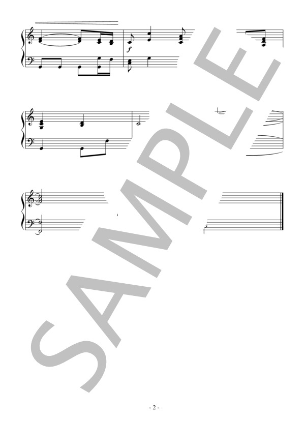 もろびとこぞりて（初級）：クリスマスソング (ローウェル・メイスン) / ピアノソロ 初級 - サンプル譜面 2/2